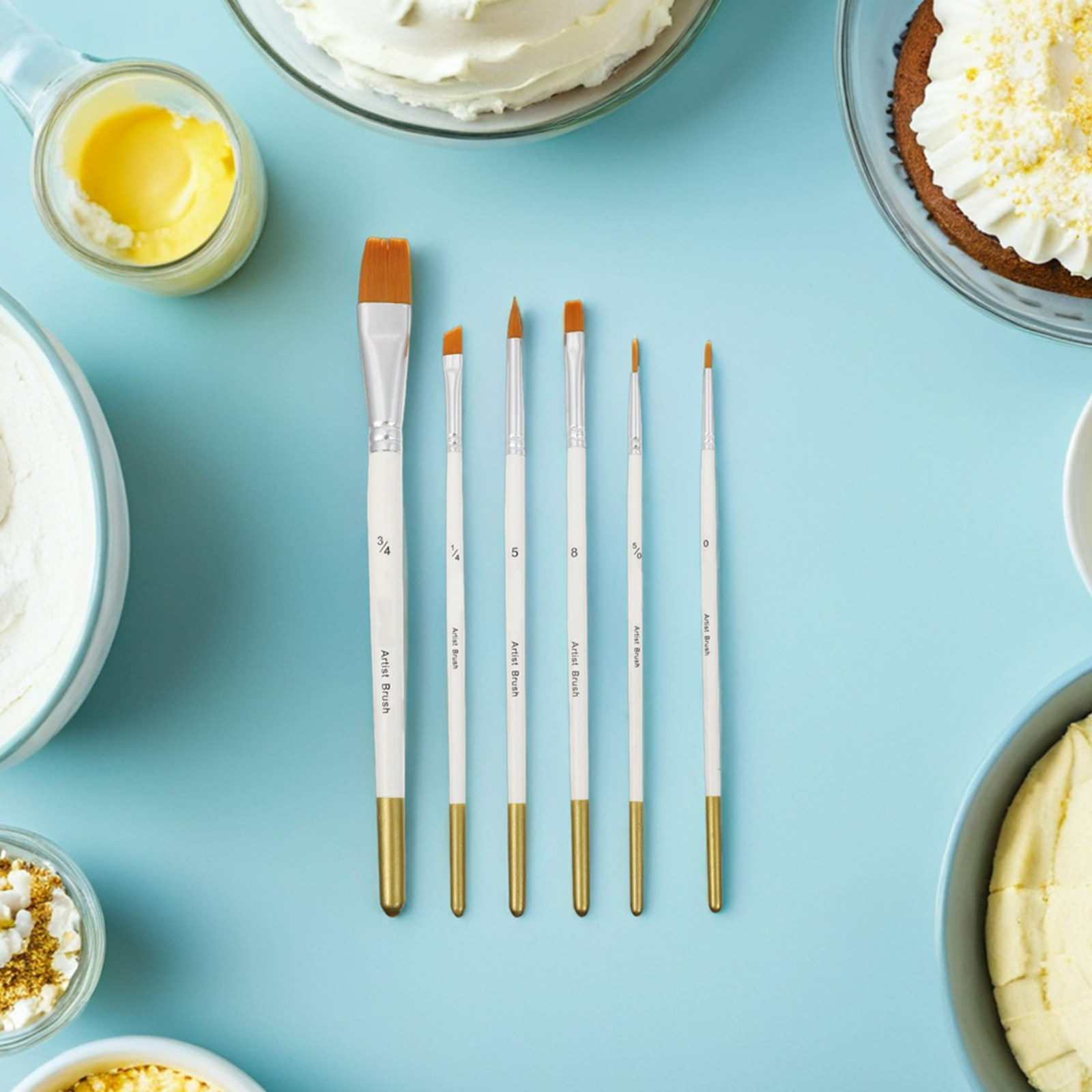Detailing Brush Set - 12Pcs Fondant Cake Decorating Brushes Set